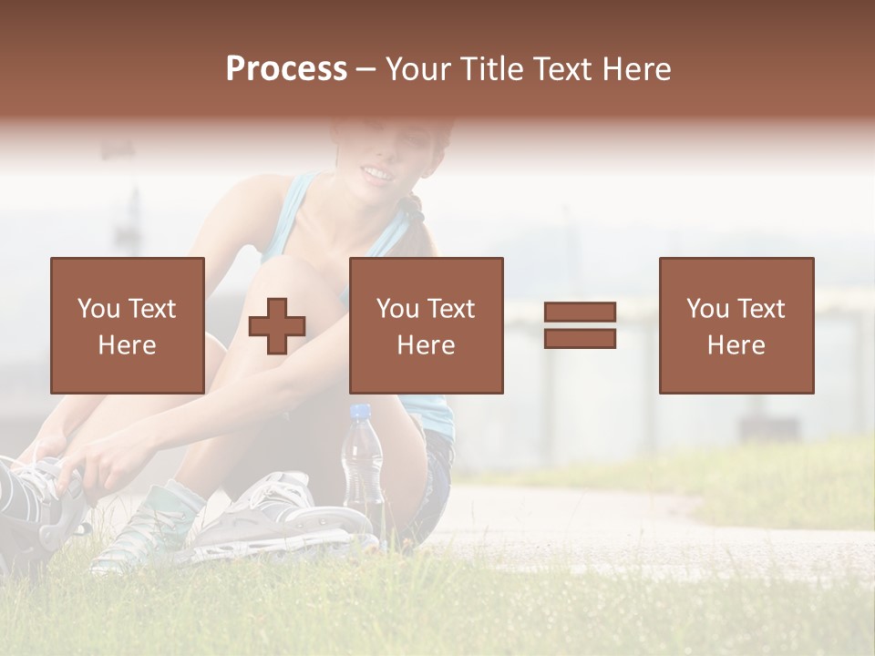 Woman Skating Rollerblade PowerPoint Template