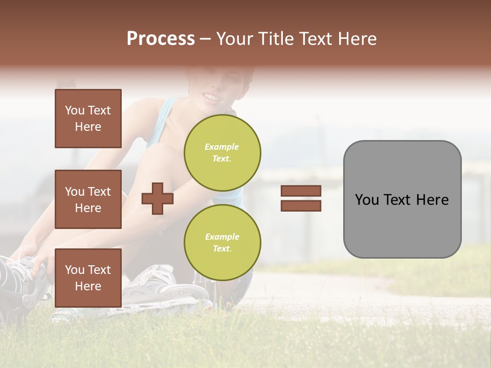 Woman Skating Rollerblade PowerPoint Template