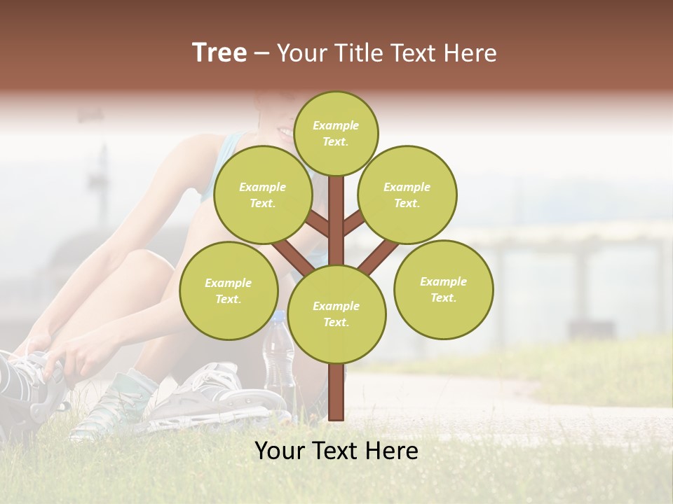 Woman Skating Rollerblade PowerPoint Template