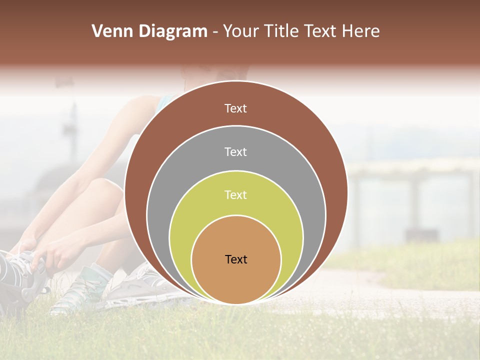 Woman Skating Rollerblade PowerPoint Template