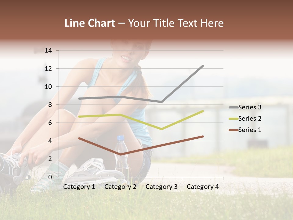 Woman Skating Rollerblade PowerPoint Template