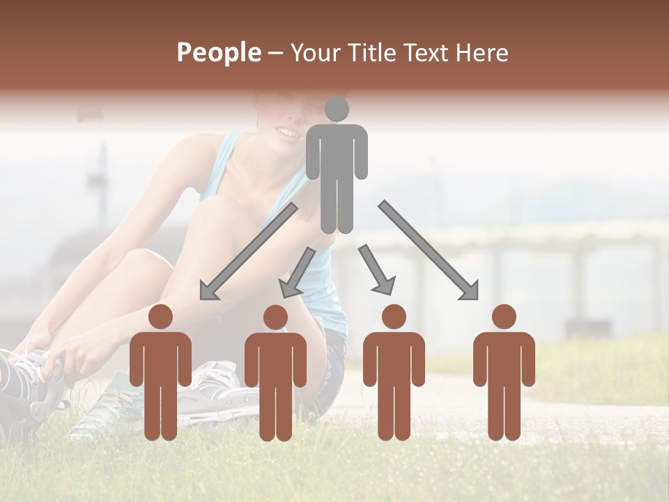 Woman Skating Rollerblade PowerPoint Template