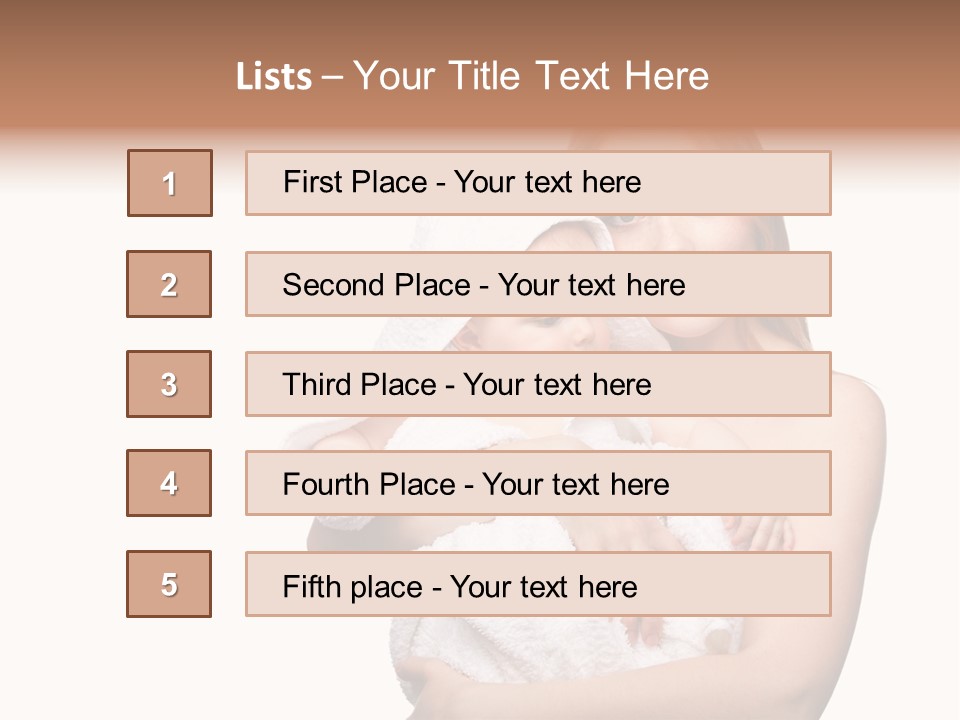 Baby Son Kissing PowerPoint Template