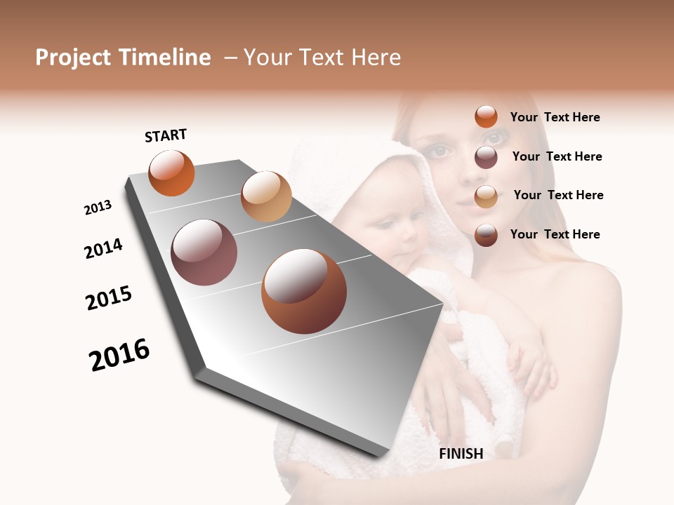 Baby Son Kissing PowerPoint Template