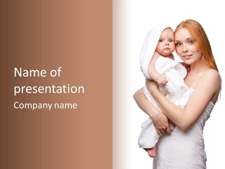 Kissing Newborn Naked PowerPoint Template