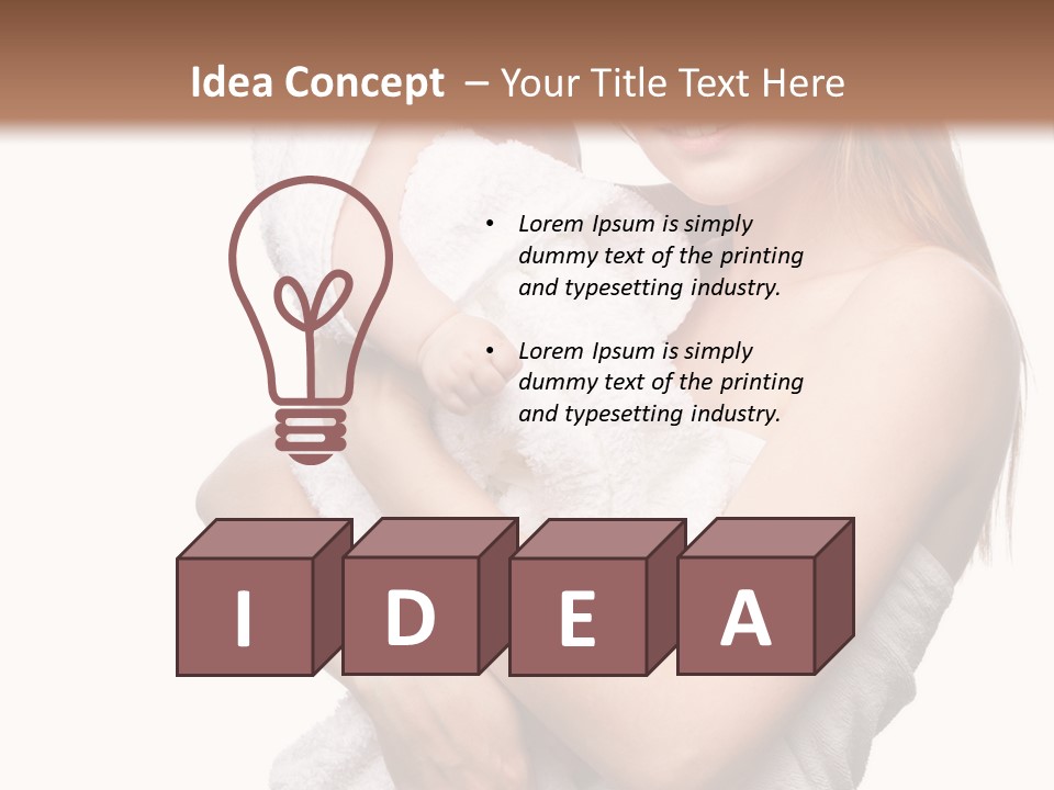 Kissing Newborn Naked PowerPoint Template