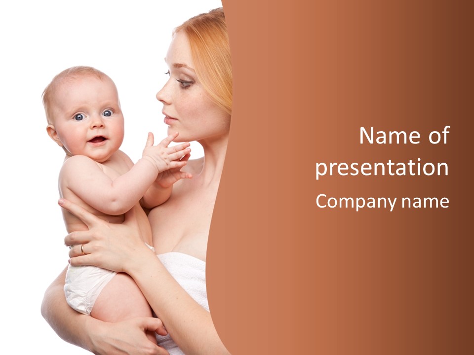 Infant Face Parent PowerPoint Template