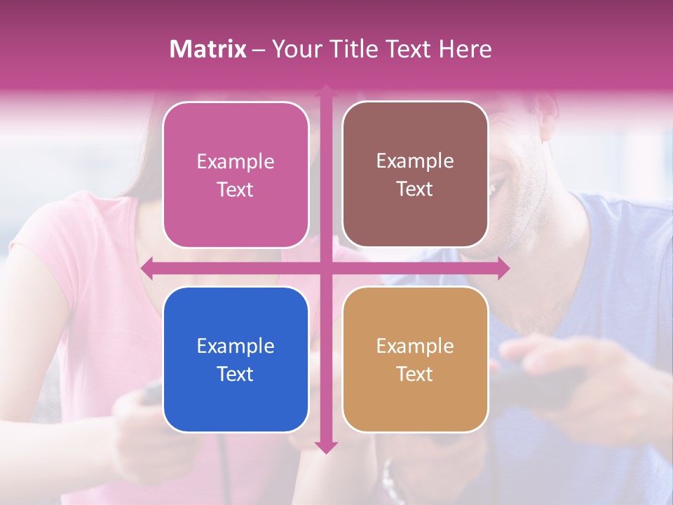 Game Joyful Woman PowerPoint Template