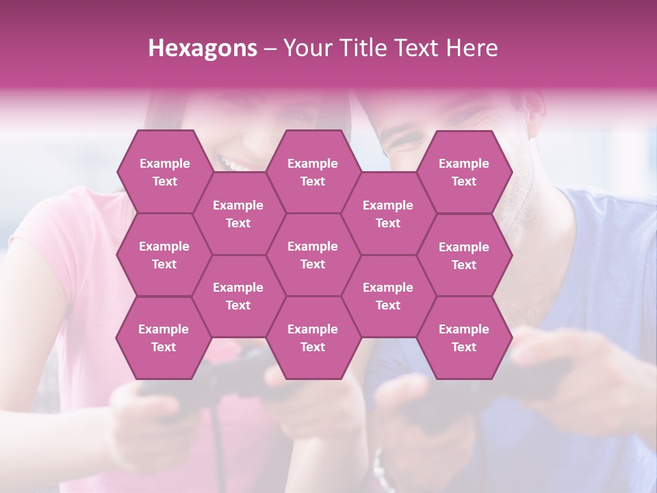 Game Joyful Woman PowerPoint Template