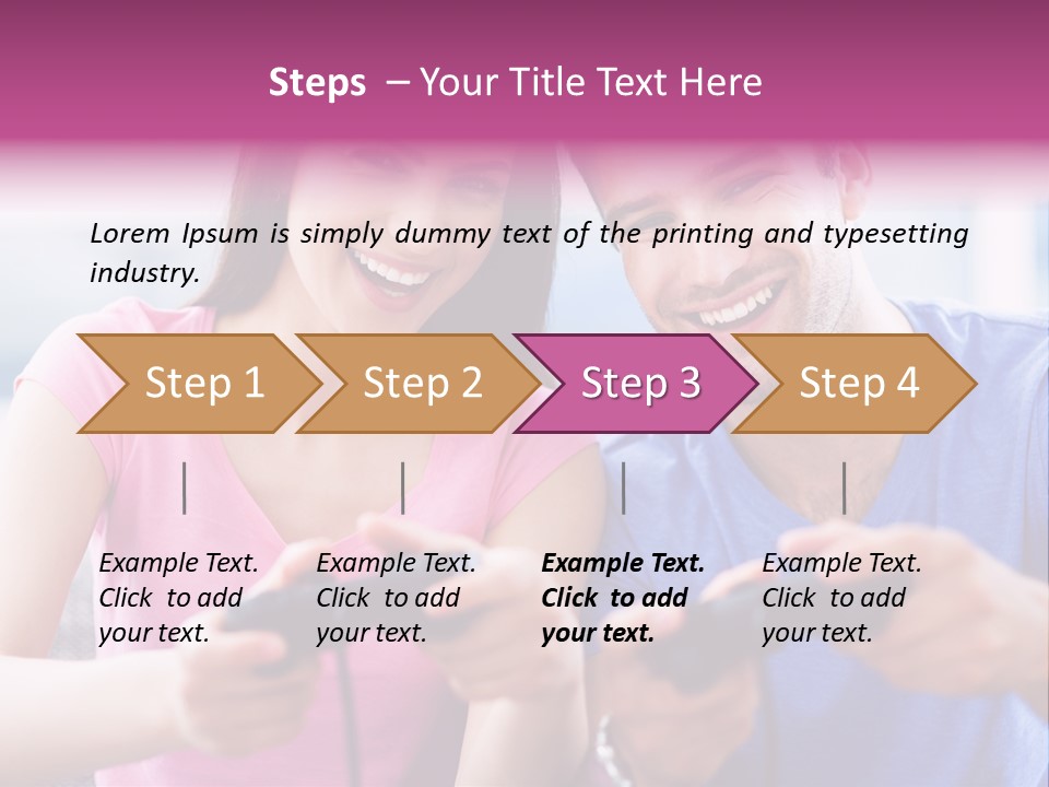 Game Joyful Woman PowerPoint Template