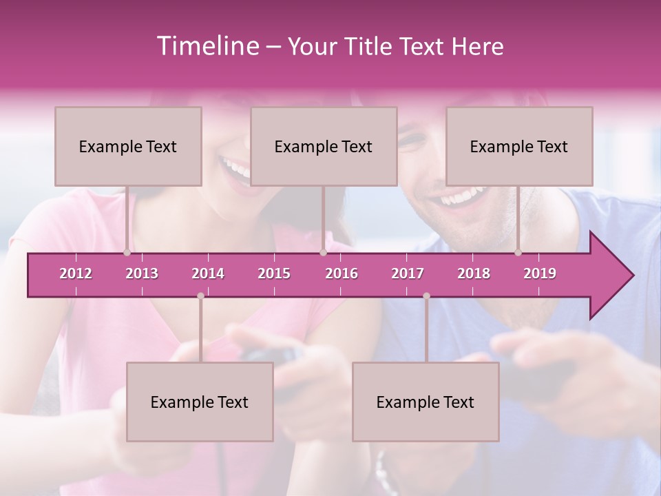 Game Joyful Woman PowerPoint Template