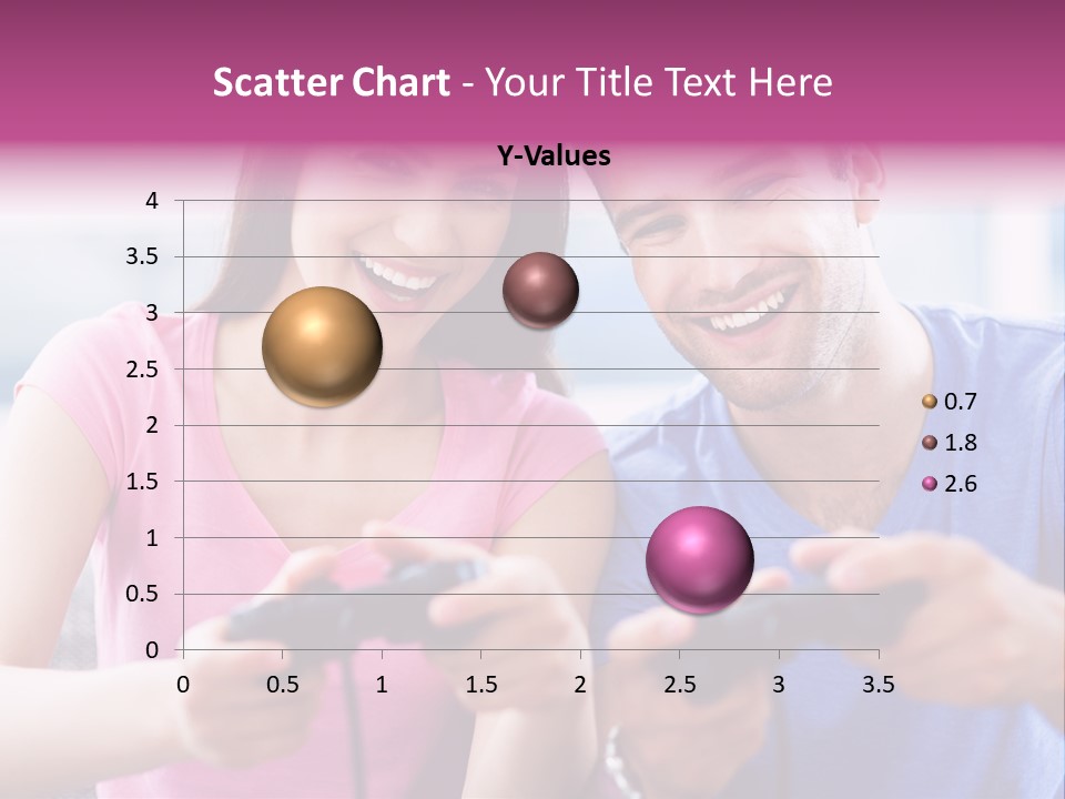 Game Joyful Woman PowerPoint Template