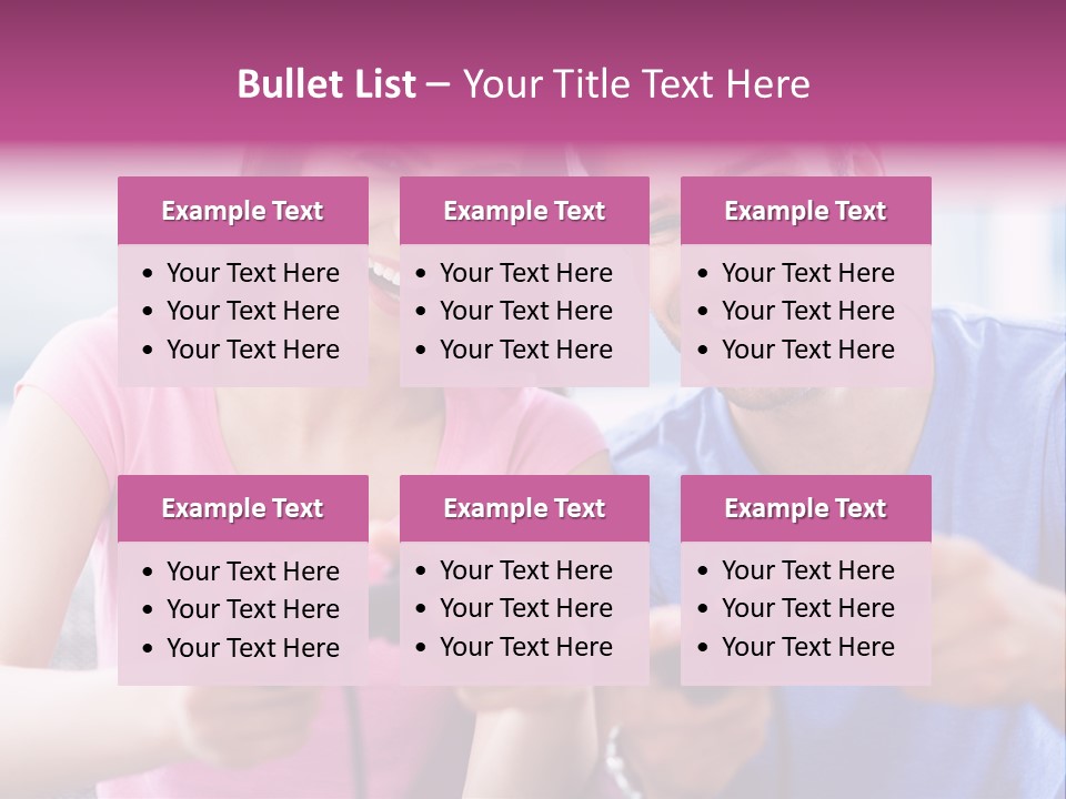 Game Joyful Woman PowerPoint Template