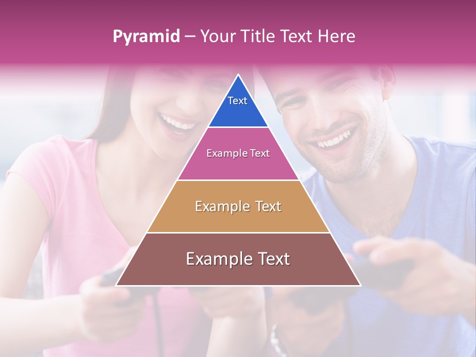 Game Joyful Woman PowerPoint Template