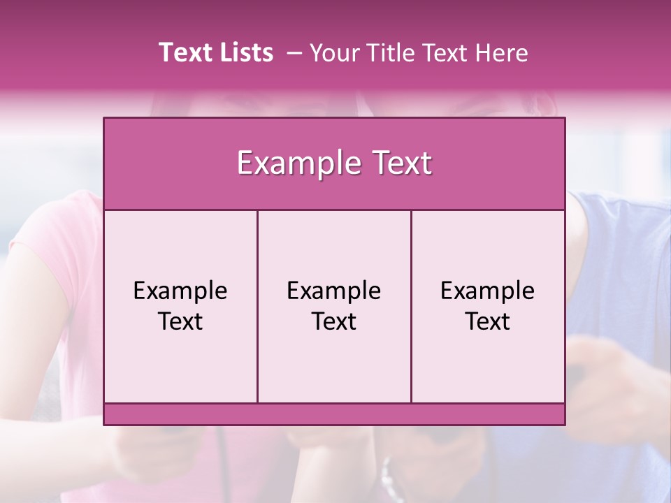 Game Joyful Woman PowerPoint Template