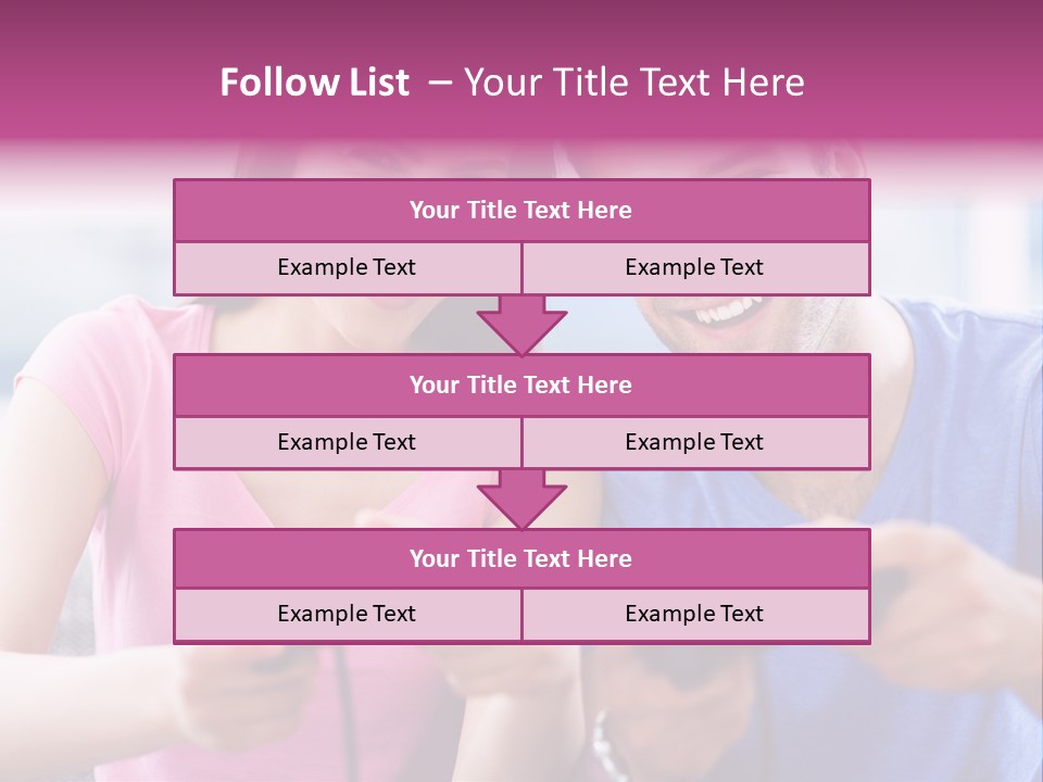 Game Joyful Woman PowerPoint Template