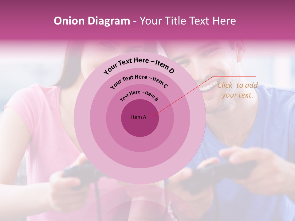 Game Joyful Woman PowerPoint Template