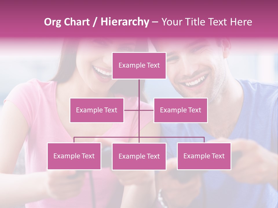 Game Joyful Woman PowerPoint Template