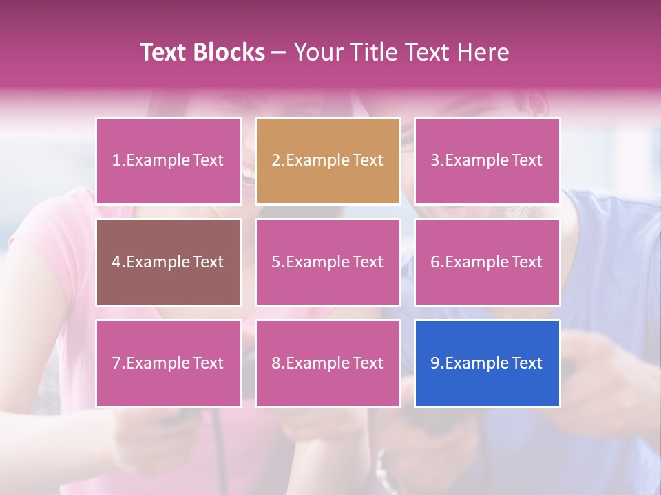 Game Joyful Woman PowerPoint Template