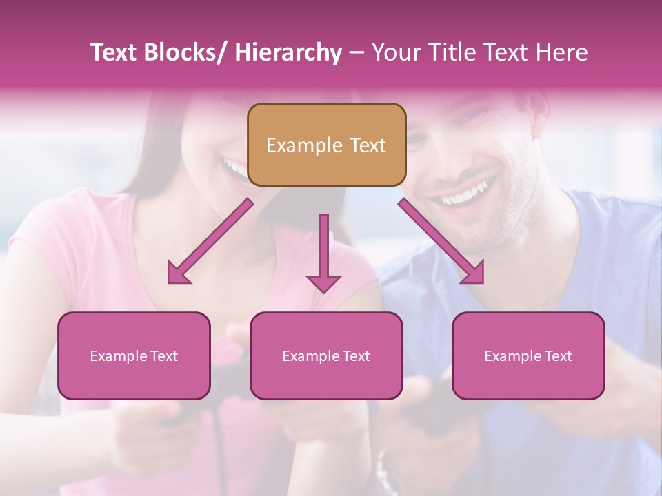 Game Joyful Woman PowerPoint Template