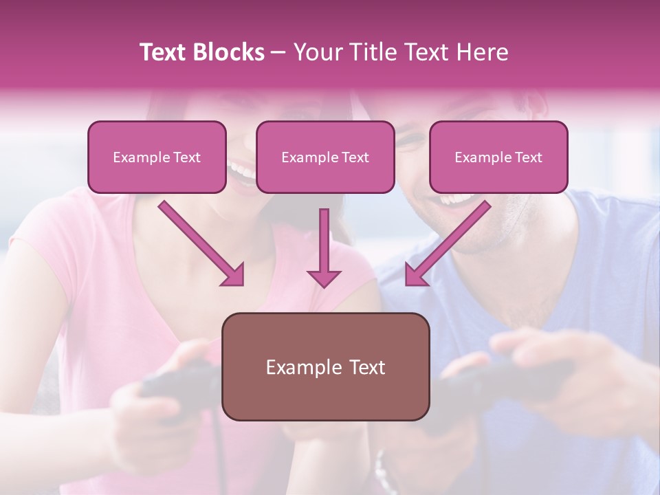 Game Joyful Woman PowerPoint Template