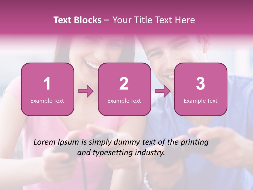 Game Joyful Woman PowerPoint Template