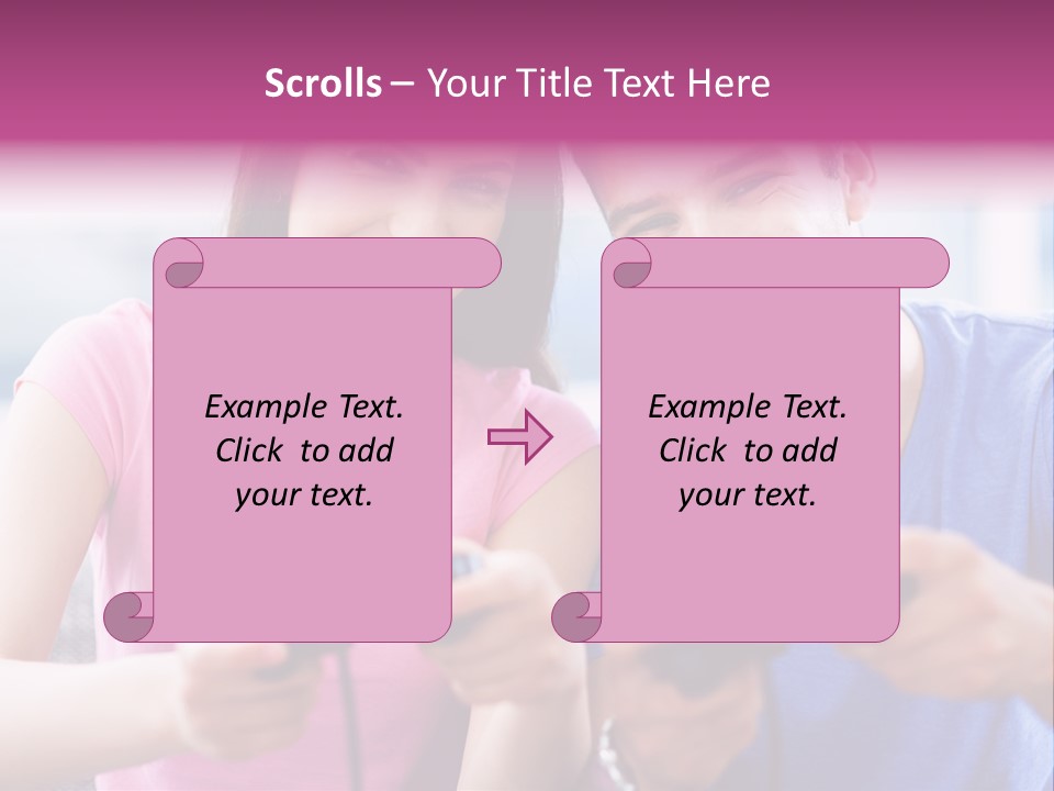 Game Joyful Woman PowerPoint Template