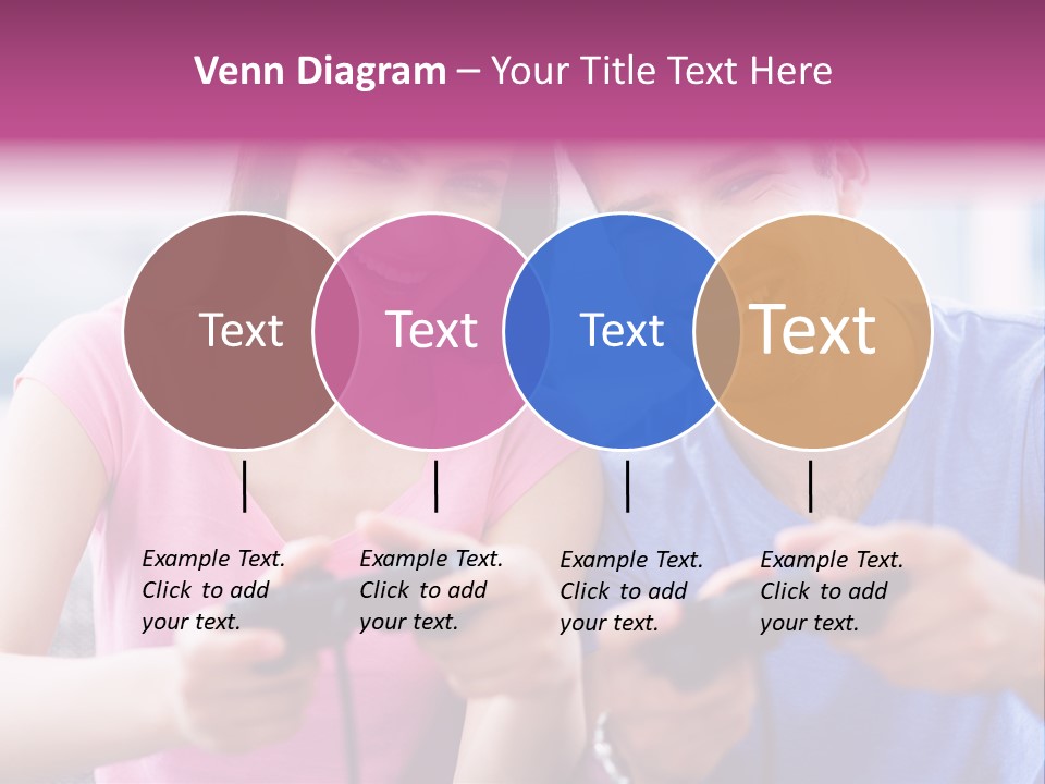 Game Joyful Woman PowerPoint Template