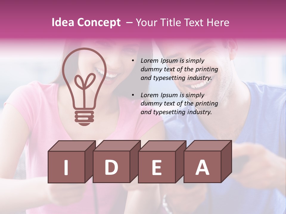 Game Joyful Woman PowerPoint Template