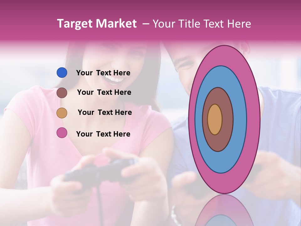 Game Joyful Woman PowerPoint Template