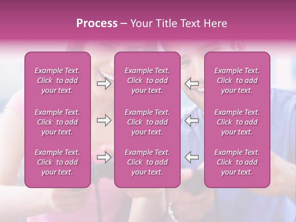 Game Joyful Woman PowerPoint Template