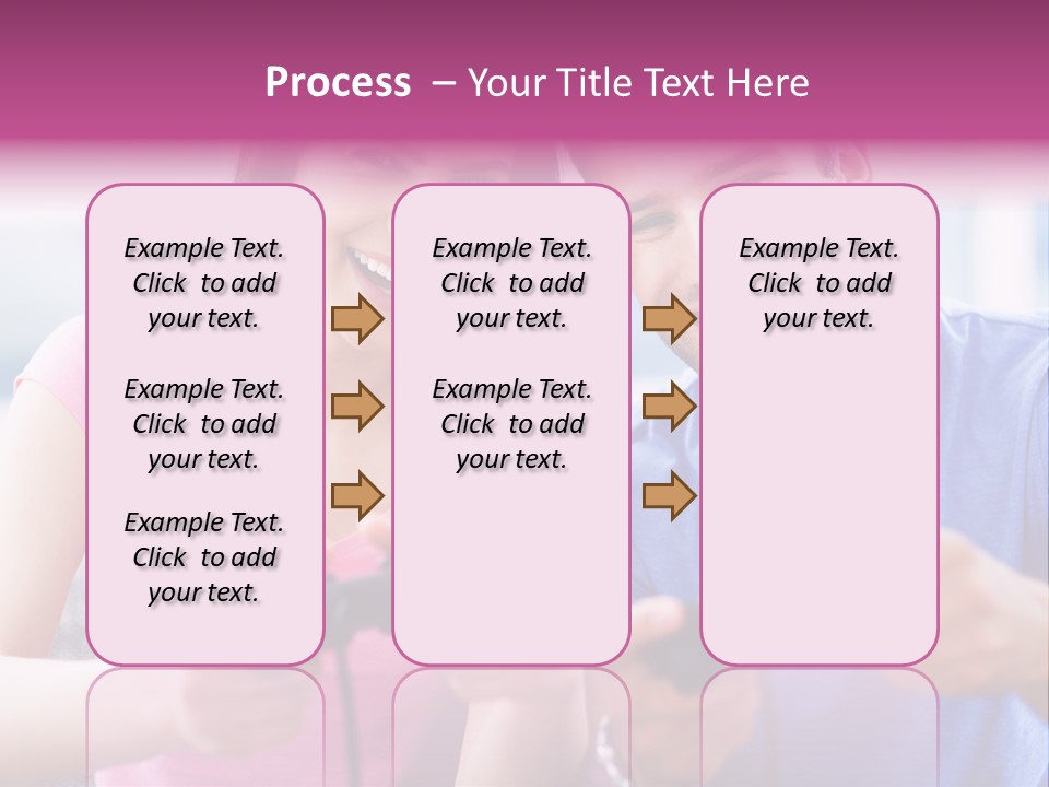 Game Joyful Woman PowerPoint Template
