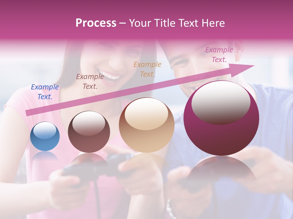 Game Joyful Woman PowerPoint Template