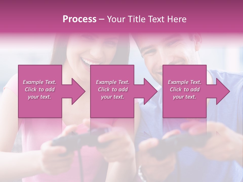 Game Joyful Woman PowerPoint Template