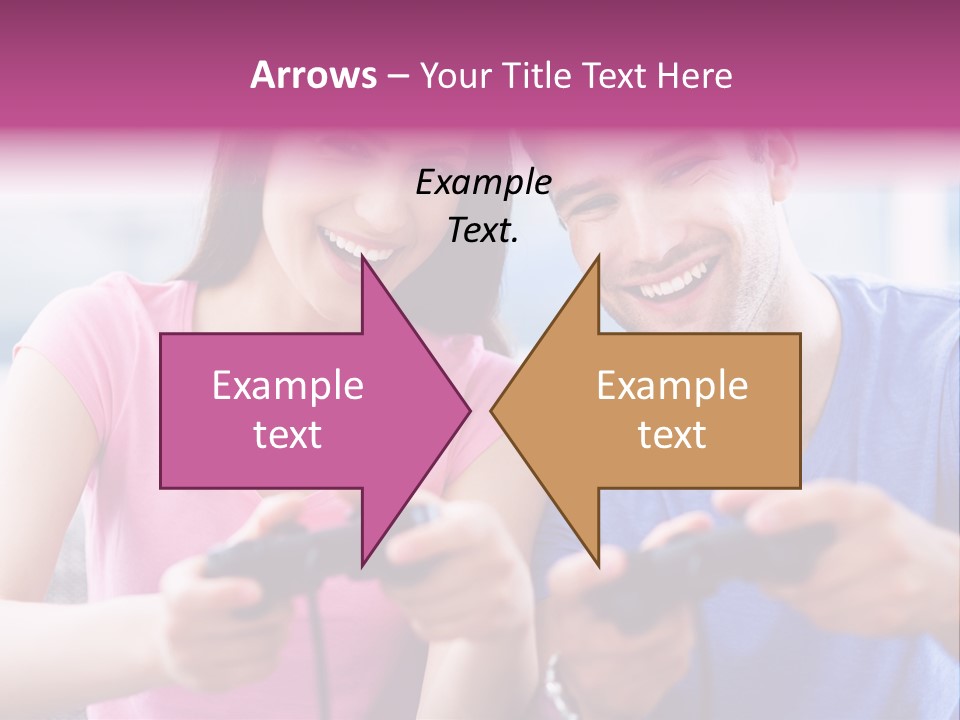 Game Joyful Woman PowerPoint Template