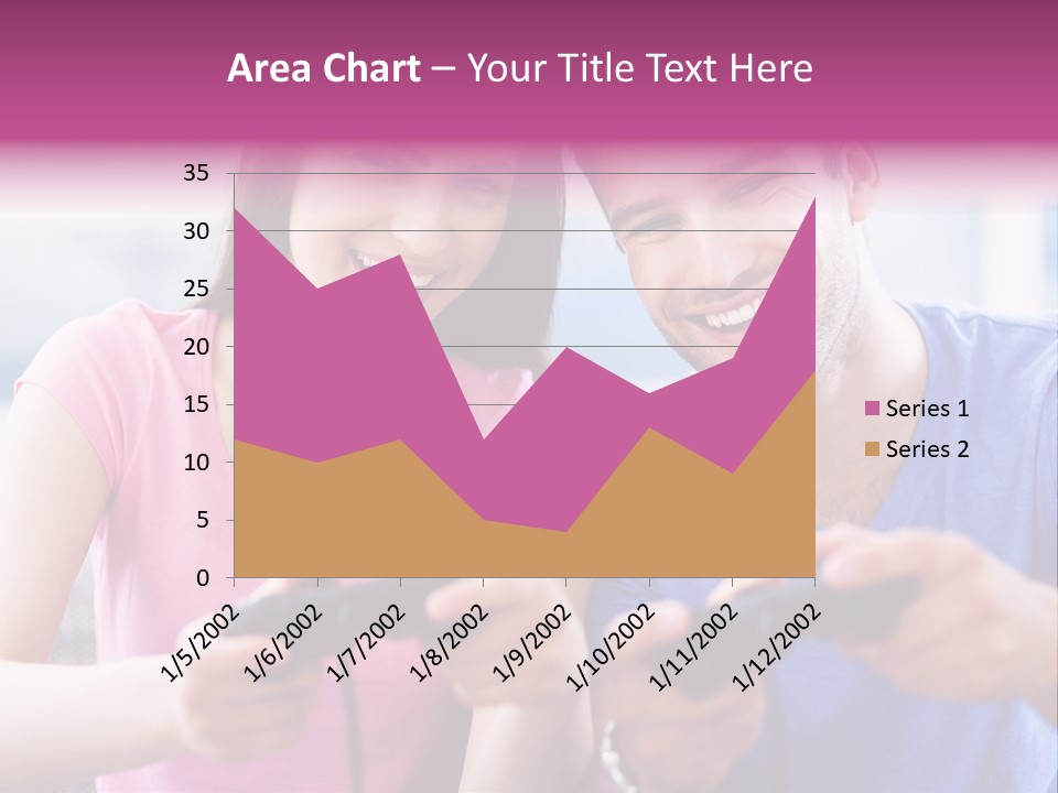 Game Joyful Woman PowerPoint Template