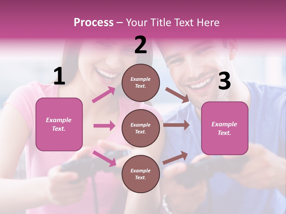 Game Joyful Woman PowerPoint Template