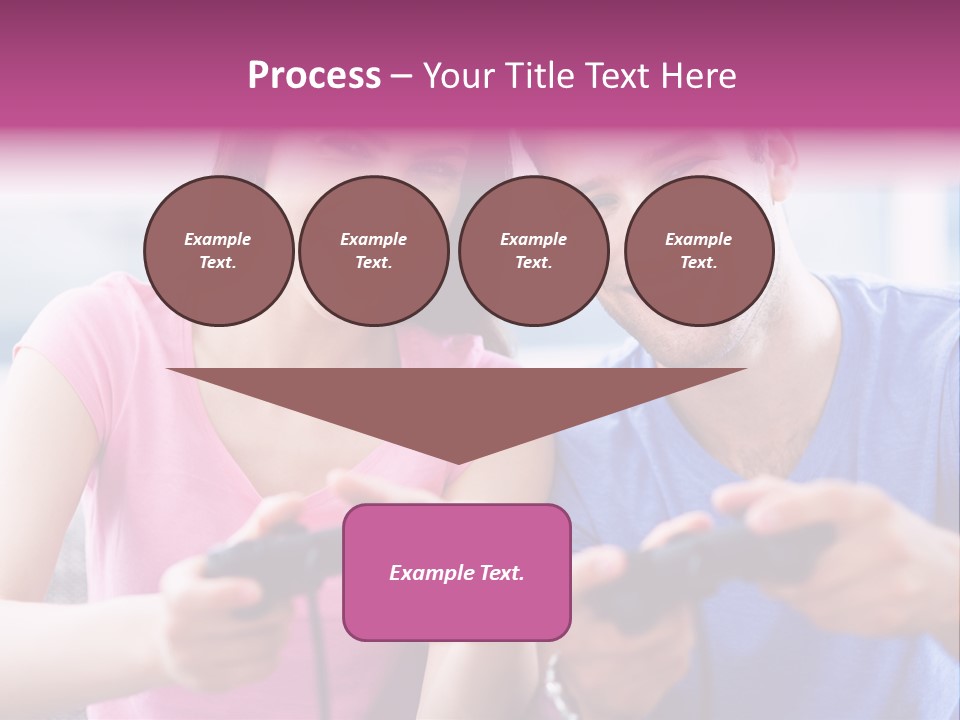 Game Joyful Woman PowerPoint Template