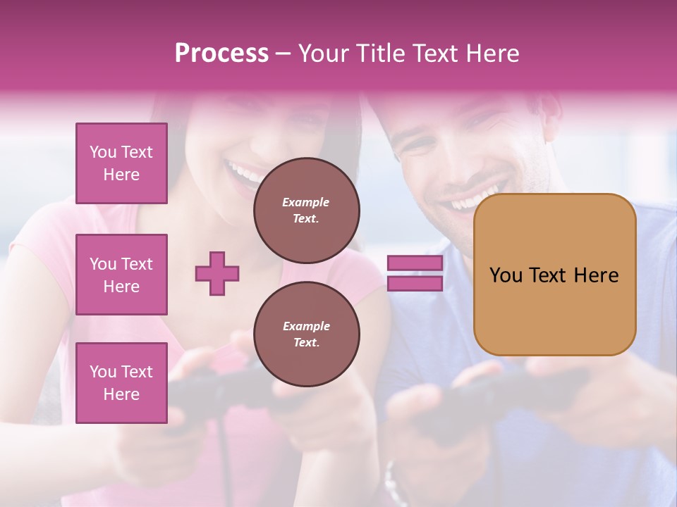 Game Joyful Woman PowerPoint Template