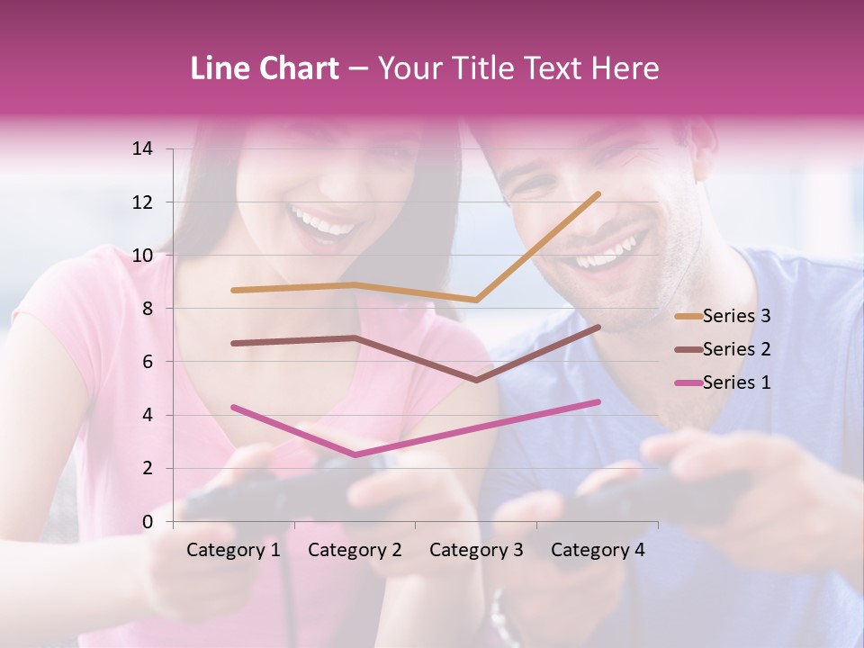 Game Joyful Woman PowerPoint Template