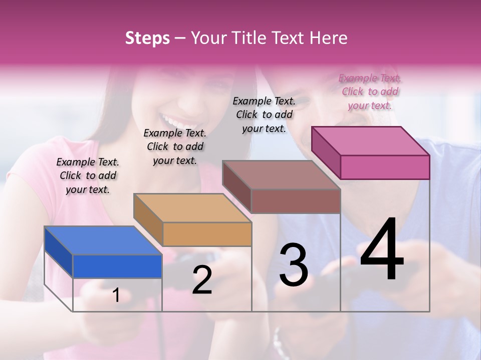 Game Joyful Woman PowerPoint Template