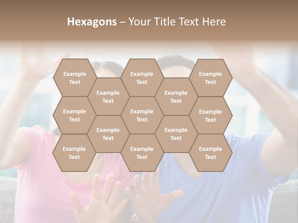 Woman Excited Man PowerPoint Template