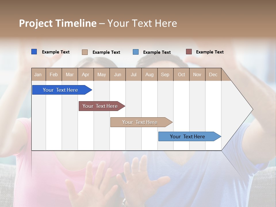 Woman Excited Man PowerPoint Template