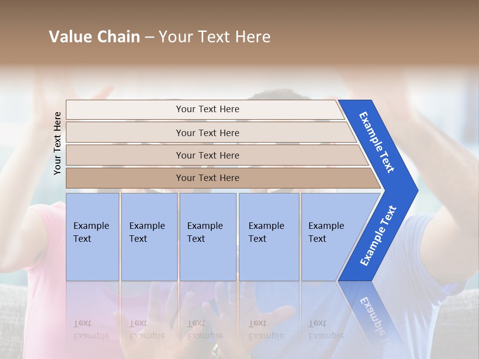 Woman Excited Man PowerPoint Template