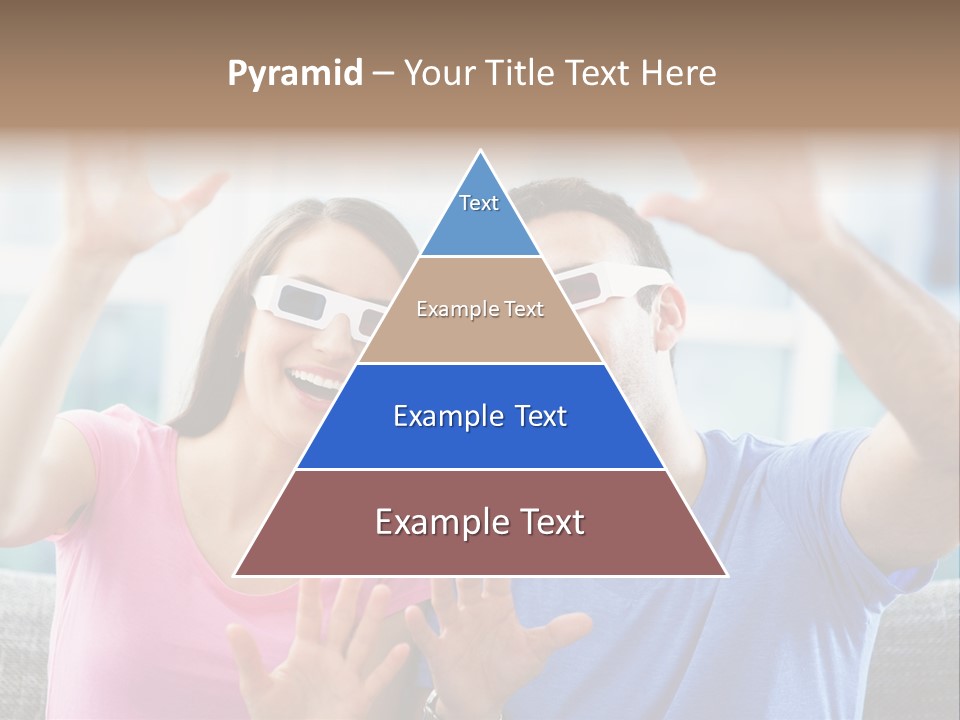 Woman Excited Man PowerPoint Template