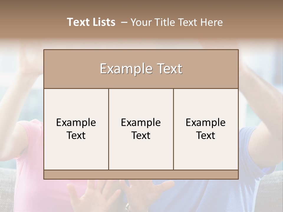 Woman Excited Man PowerPoint Template