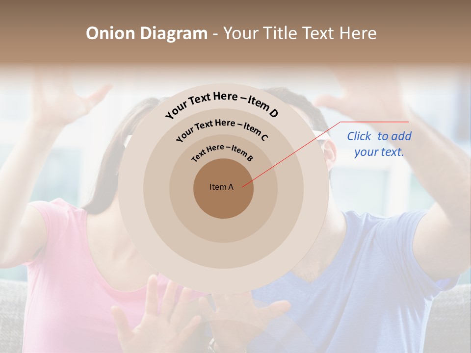 Woman Excited Man PowerPoint Template