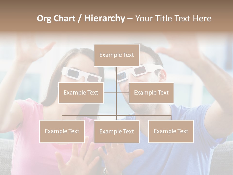 Woman Excited Man PowerPoint Template