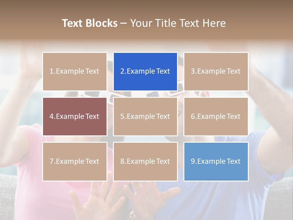 Woman Excited Man PowerPoint Template