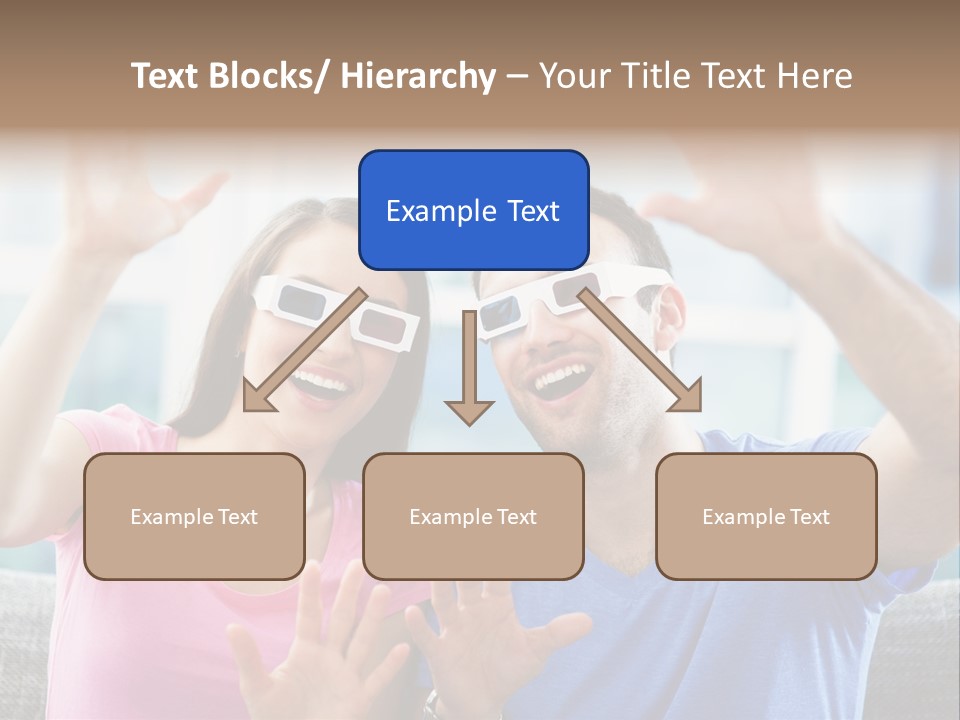 Woman Excited Man PowerPoint Template